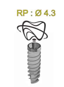 Implant Active Hex RP 4,3 mm. Dess Dental implantat